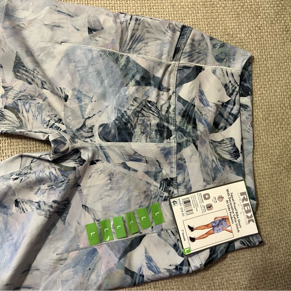 RBX Rhapsody Blue and Gray Printed Bike Shorts